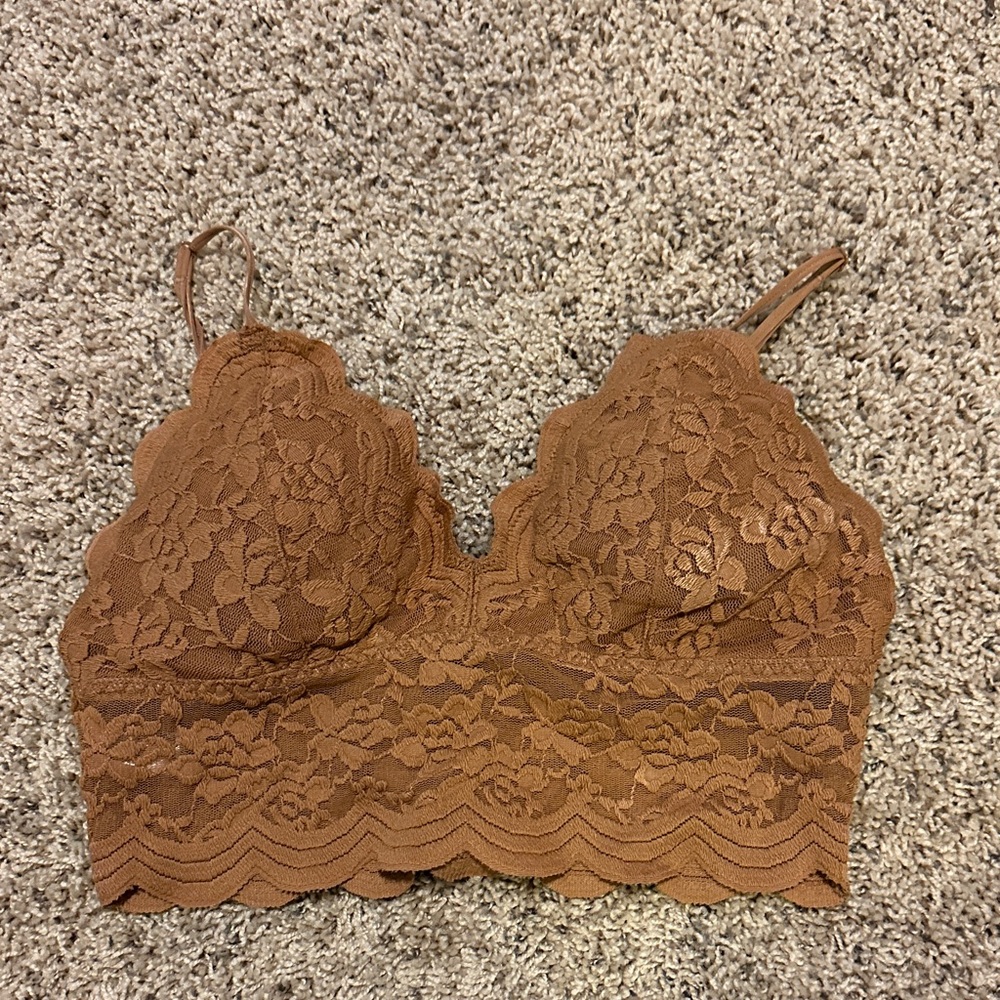 Lace Bralette in Warm Brown